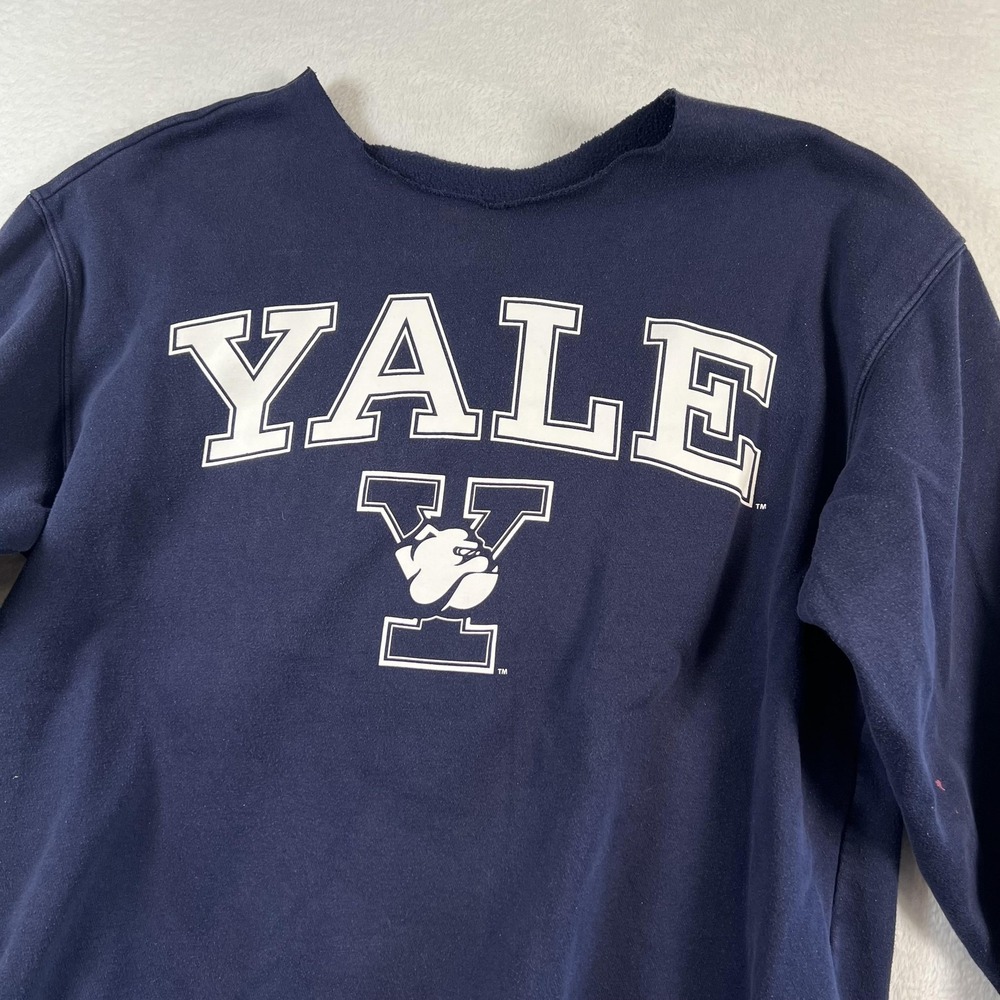 H&M Sweatshirt Mens Large Blue Yale University Fleece Crewneck Pullover Logo